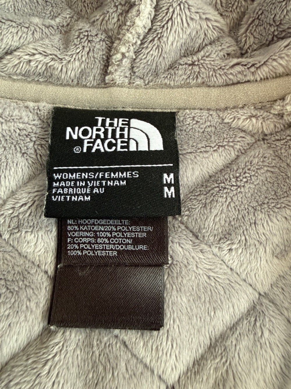 The North Face Mountain Sweatshirt full zip hoodie gray quilted Jacket